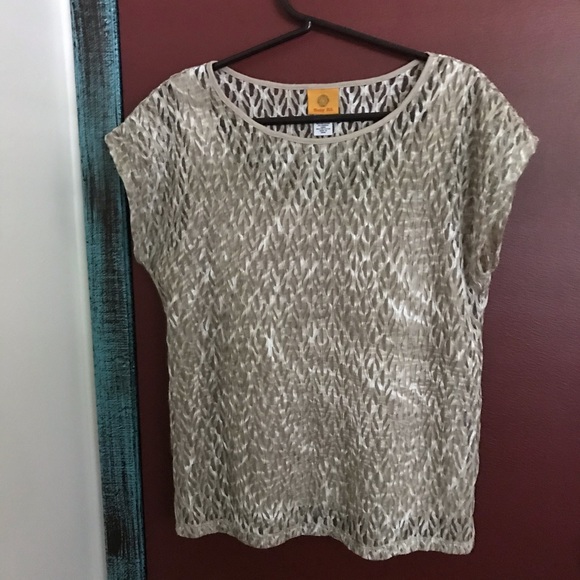 Ruby Rd beige Top 2pc connected - Picture 1 of 7